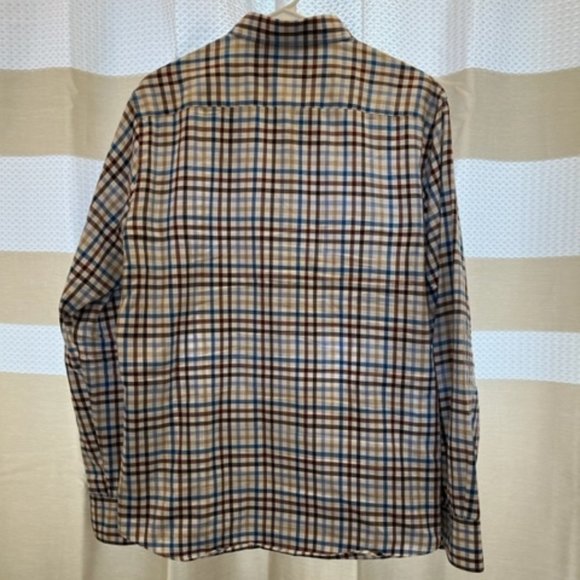 Massimo Dutti Men's Plaid Button Down SHIRT Size L - Picture 2 of 3